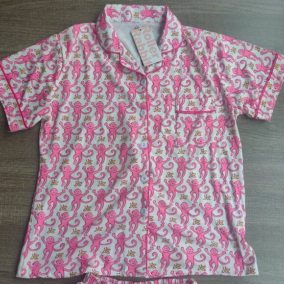Roller Rabbit Cute Monkey Pajamas Set - Picture 2 of 7